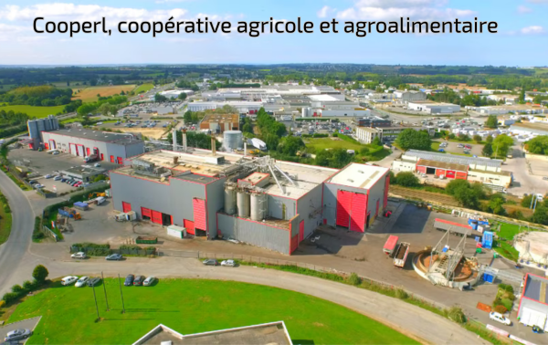 imagen con vista aerea de las instalaciones de la cooperativa Cooperl en Francia